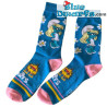 Pitufina con Flores - Calcetines de Mujer de los Pitufos - Merchandising de la Película de los Pitufos - Talla 40-43
