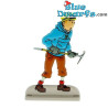 Tintin au Tibet – Figurine métallique en relief de Tintin – Tintinimaginatio – 4 x 5,5 cm