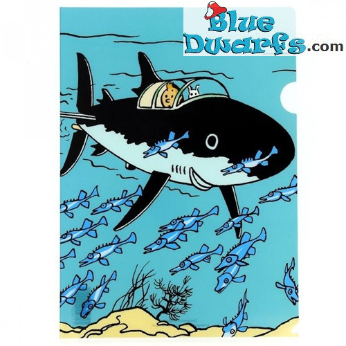 Le Requin Sous-Marin - Pochette plastique A4 Tintin - Tintinimaginatio - 22 x 30 cm