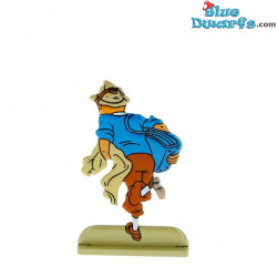 Tintin fugge da I Pesci Rossi del Mar Rosso – Figurina in Metallo Rilievo di Tintin – Tintinimaginatio – 3,5 x 5,5 cm