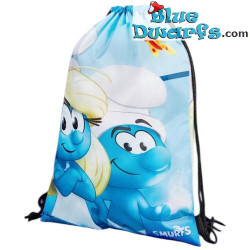 Sac à Dos Smurfette et Schtroumpf Sans Nom – Produits Dérivés du Film Les Schtroumpfs – 35x45 cm