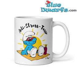Lazy Smurf - Anti Stress Herren - The official Smurf mug - Porcelain - Bavaria Shop - 330 ml