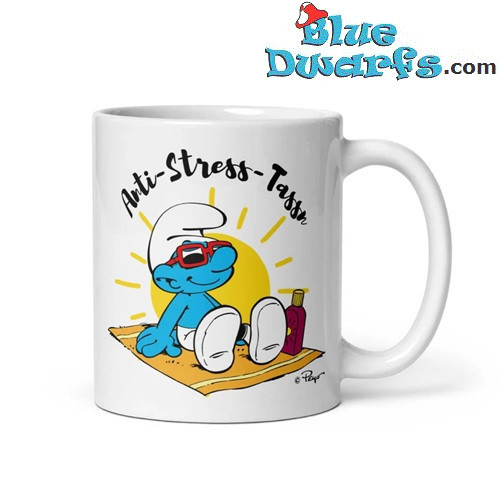 Puffo Pignore – Anti Stress Herren – La tazza ufficiale dei Puffi – Porcellana – Bavaria Shop – 330 ml