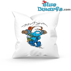 Puffo Meccanico – Cuscino Decorativo I Puffi – Bergnarrisch – Cuscino dei Puffi – Bavaria Shop – 40 x 40 cm