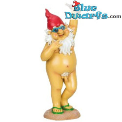 Dwarf with bucket filled with beer bottles - Naughty Dwarfs figurines - Polyresin - 28 cm
