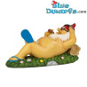 Nano sdraiato sull’erba con le cuffie – Statuine di Nani Birichini – Poliresina – 13,5 cm
