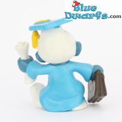20130: Puffo laureato - toga blu - Schleich - 5,5cm - Condizione molto buone