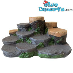Podium Plateforme des Schtroumpfs - Polystone - Produit Décoratif Schtroumpfs - Schtroumpf Non Inclus - 22x14x10 cm