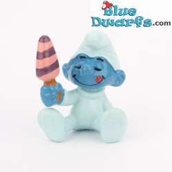 20206: Baby smurf with Ice cream - shiny colours - Schleich - 4cm