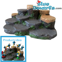 Smurfen Platform Podium - Polystone - Decoratief Smurfenproduct - Smurf Niet Inbegrepen - 22x14x10 cm