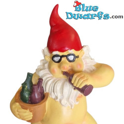 Nain avec un seau rempli de bouteilles de bière – Figurines de Nains Coquins – Polyrésine – 28 cm