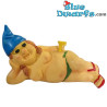Girl Dwarf lying on her side with blue Hat - Naughty Dwarfs figurines - Polyresin - 13,5 cm