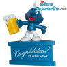 20078: Biersmurf - Congratulations! I´ll drink to that - (sokkel) - Schleich - 5,5cm
