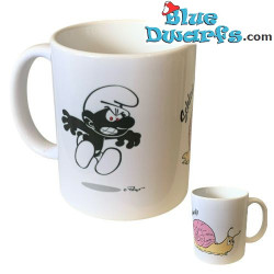 Wütender Schlumpf mit Schnecke - Schleich di! - Die offizielle Schlumpf-Tasse - Porzellan - Bavaria Shop - 330 ml