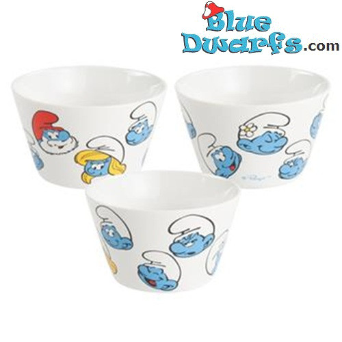 Famiglia dei Puffi - Ciotola per cereali - Porcellana - United Labels - 500 ml