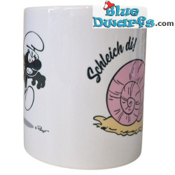 Pitufo Rabioso con Caracol - Schleich di! - La taza oficial de los Pitufos - Porcelana - Bavaria Shop - 330 ml