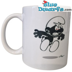 Angry Smurf with Snail - Schleich di! - The official Smurf mug - Porcelain - Bavaria Shop - 330 ml