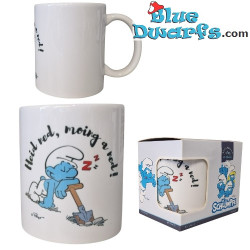 Luilaksmurf  – Heid ned, moing a ned – De officiële Smurfenmok – Porselein – Bavaria Shop – 330 ml