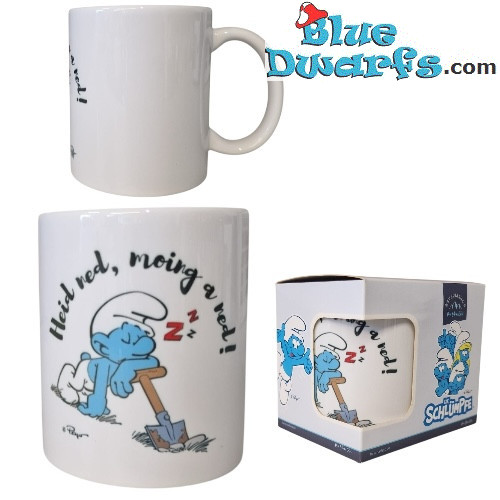 Pitufo Perezoso – Heid ned, moing a ned – La taza oficial de los Pitufos – Porcelana – Bavaria Shop – 330 ml