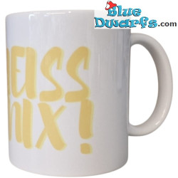 Schtroumpf Graffiti avec Corde - Scheiß da nix - La tasse officielle des Schtroumpfs - Porcelaine - Bavaria Shop - 330 ml
