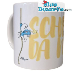 Graffiti Smurf with Rope - Scheiß da nix - The official Smurf mug - Porcelain - Bavaria Shop - 330 ml