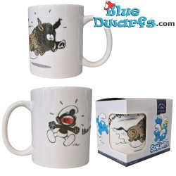 Pitufo Rabioso con Jabalí - Himmeorschundzwirn - La taza oficial de los Pitufos - Porcelana - Bavaria Shop - 330 ml