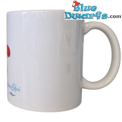 Schlumpf unter dem Pilz – Nicht abstellen - Die offizielle Schlumpf-Tasse Porzellan – Bavaria Shop – 330 ml