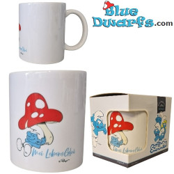 Schtroumpf sous le champignon – Ne le pose pas - La tasse officielle des Schtroumpfs Porcelaine – Bavaria Shop – 330 ml