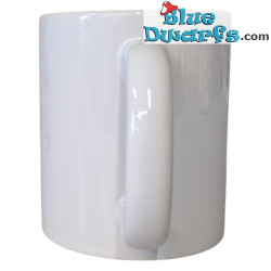 Schlumpf unter dem Pilz – Nicht abstellen - Die offizielle Schlumpf-Tasse Porzellan – Bavaria Shop – 330 ml