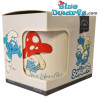 Pitufo bajo la seta - No lo pongas abajo - La taza oficial de Los Pitufos Porcelana - Bavaria Shop - 330 ml