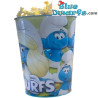 Seau à pop-corn Les Schtroumpfs – Métal – Produits dérivés du film Les Schtroumpfs – Intérieur bleu clair – 2025 – 21 cm