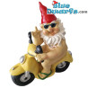 Nain assis sur une moto – Figurines de Nains Coquins – Polyrésine – 28 cm