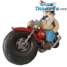 Motorrad-Zwerg mit Sonnenbrille – Freche Zwergenfiguren – Polyresin – 28 cm