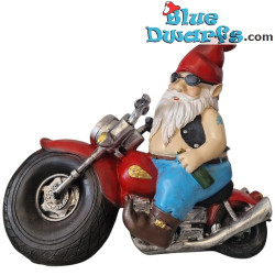 Nain motard avec des lunettes de soleil – Figurines de Nains Coquins – Polyrésine – 28 cm