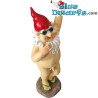 Nain debout avec une bouteille à la main – Figurines de Nains Coquins – Polyrésine – 31,5 cm