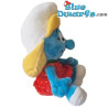 Puffetta con vestito alla fragola - Puffi peluche - 15 cm