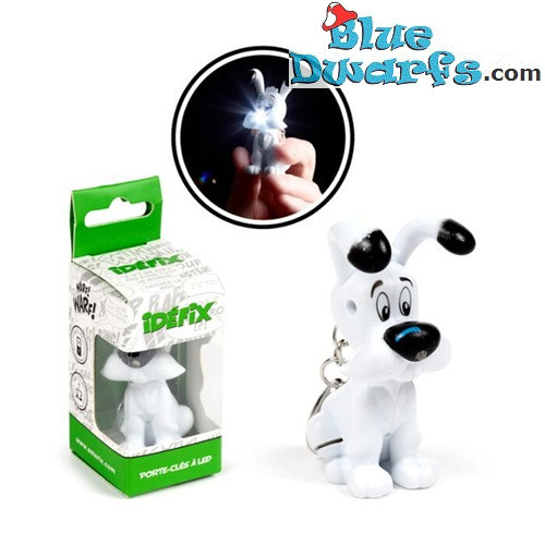 Idefix with LED light Keyring - Asterix and Obelix Merchandise - 7 x 3 cm