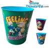 Secchiello per popcorn I Puffi – È l’ora della MAGIA – Metallo – Merchandising del film I Puffi – Interno turchese