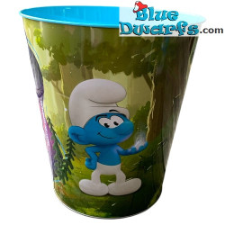 Smurfs Popcorn Bucket – Metal – Smurfs Movie Merchandise – Light Blue inside – 2025 – 21 cm