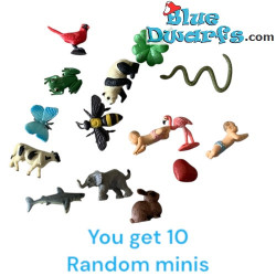 10 Zufällig Ausgewählte Safari Mini-Figuren – Good Luck Minis – 2–2,5 cm