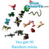 10 Mini Figurine Safari Selezionate a Caso – Good Luck Minis – 2–2,5 cm