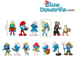 Complete playset - 13 Smurf figurines - set 3 - Giochi Preziosi - 2024 - 5,5cm