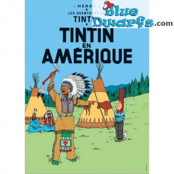 Álbum de Tintín: Tintín en América – Póster de Tintín – Tintinimaginatio – 50 x 70 cm