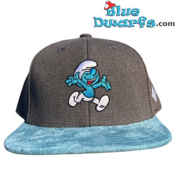 Schtroumpf sautant joyeux - Casquette de baseball - Taille enfant - Snapback - Bleu clair - Bavarian Caps - 56cm