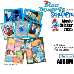 De Smurfen Stickersalbum met 10 zakjes stickers – Smurfen Film Merchandise – 2025