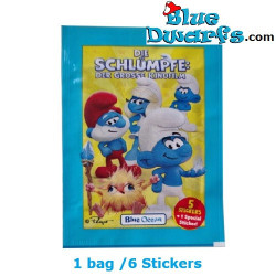 Album de Stickers Les Schtroumpfs avec 10 pochettes de stickers – Produits dérivés du Film Les Schtroumpfs – 2025