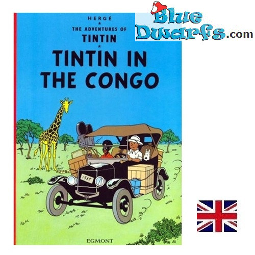 Tintin au Congo - Livre Tintin - Édition anglaise - Couverture rigide - 62 pages