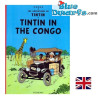 Tintin au Congo - Livre Tintin - Édition anglaise - Couverture rigide - 62 pages