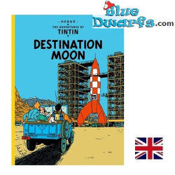 Objectif Lune - Livre Tintin - Édition anglaise - Couverture rigide - 62 pages