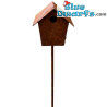 Metal Bird House on a Stick - Smurfs Decoration Product - Smurf Not Included - 22 cm